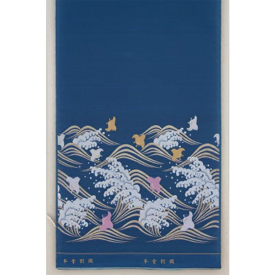 水引 上金襴 夏用 浅黄地 絽 波鶴 三巾（真宗各派）