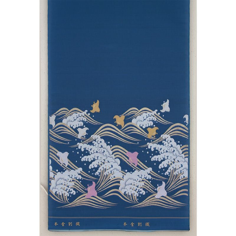 水引 上金襴 夏用 浅黄地 絽 波鶴 三巾（真宗各派）