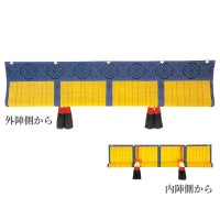 翠簾 金巾黒摺紋縁 房鍵付属品付 両面仕立 幅丈182cm角（各宗派）