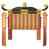 金襴幡蓮型人天蓋 御本山御影堂様式 本金襴両面仕立 笠対辺寸法106cm（本願寺派）