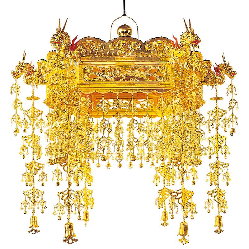 人天蓋 六角型 総瓔珞（ようらく）下がり 瓔珞木製 極上 笠対辺寸法106cm（各宗派）