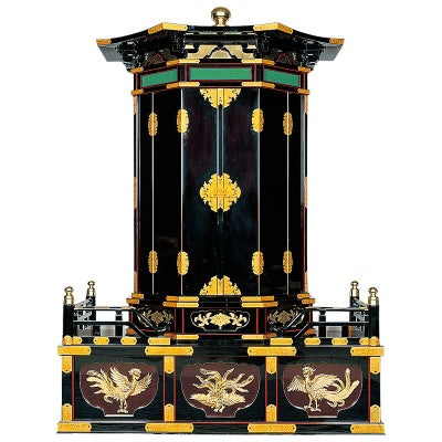 夢殿型御厨子 扉三方開 極上 屋根幅121cm（各宗派）