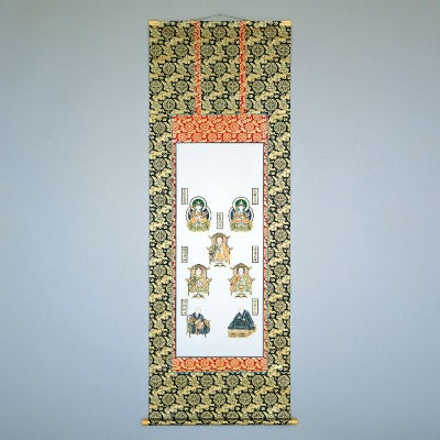 七高僧御影掛軸 上金襴表装 大谷派（三百代・五百代・一貫代 3種類）