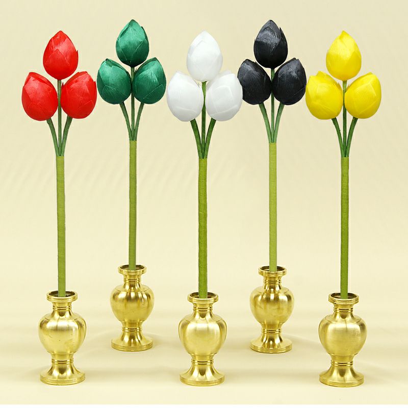 五瓶華 布製 1組（長さ45.6cm、52.7cm 2種類）