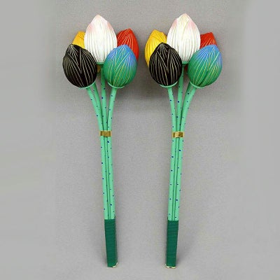 二瓶華 木製 1組（長さ36.4cm～48.4cm 3種類）