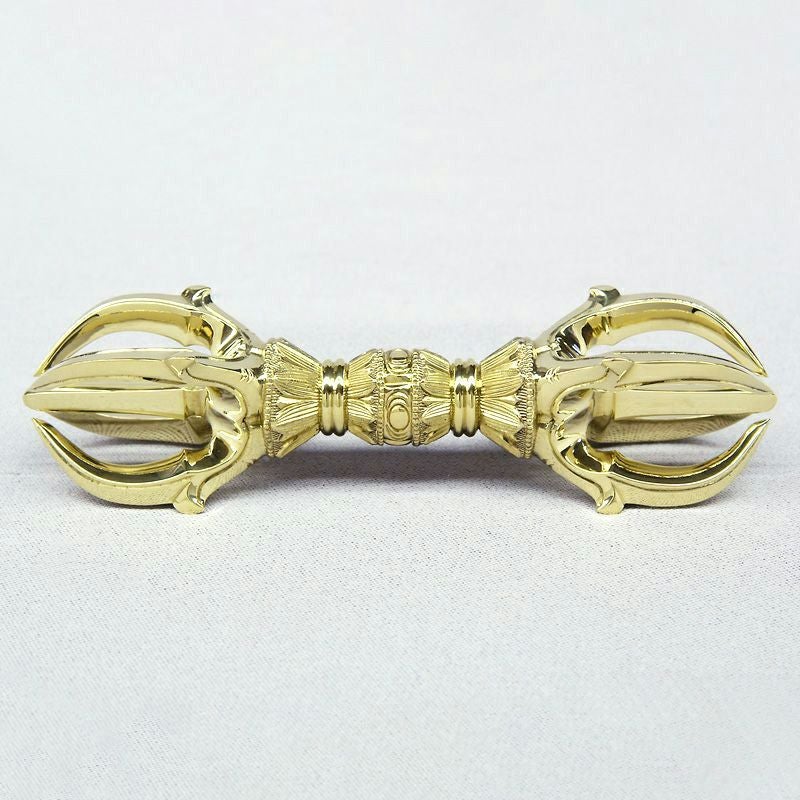 値下げしました　五鈷杵 金属製 前具 五鈷杵 極上品 真鍮製本磨き（長さ8.0cm～16.8cm 5種類） | 寺院