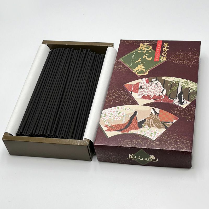 菊寿堂 線香 源氏之巻（げんじのまき） 白檀調 短寸13.5cm バラ詰大