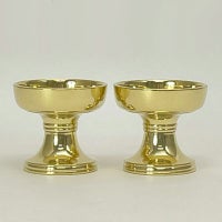 前具 仏器 極上品 真鍮製本磨き 2個1組（口径5.1cm～9.6cm 5種類）