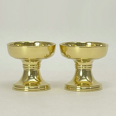 前具 仏器 極上品 真鍮製本磨き 2個1組（口径5.1cm～9.6cm 5種類）