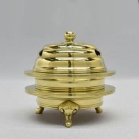 前具 火舎香炉 極上品 真鍮製本磨き 1個（縁直径7.0cm～13.4cm 5種類）