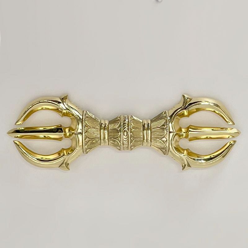 前具 三鈷杵 極上品 真鍮製本磨き 1個（長さ8.3cm～16.7cm 5種類