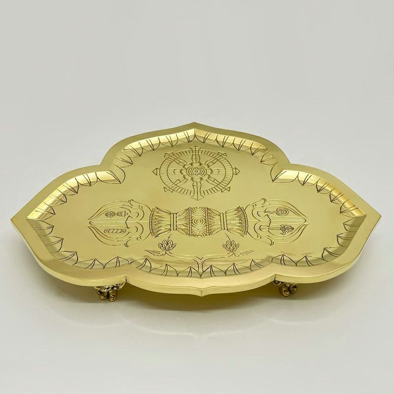 前具 金剛盤 極上品 真鍮製本磨き 1個（横幅16.0cm～29.5cm 5種類