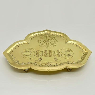前具 金剛盤 極上品 真鍮製本磨き 1個（横幅16.0cm～29.5cm 5種類）