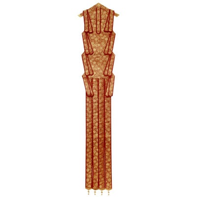 金襴製和幡 瓔珞付 長さ152cm 1対