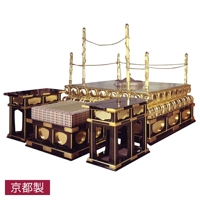護摩壇 東寺型 蓮華彫入 純金箔押 金具打 畳付 護摩壇横幅121cm | 寺院