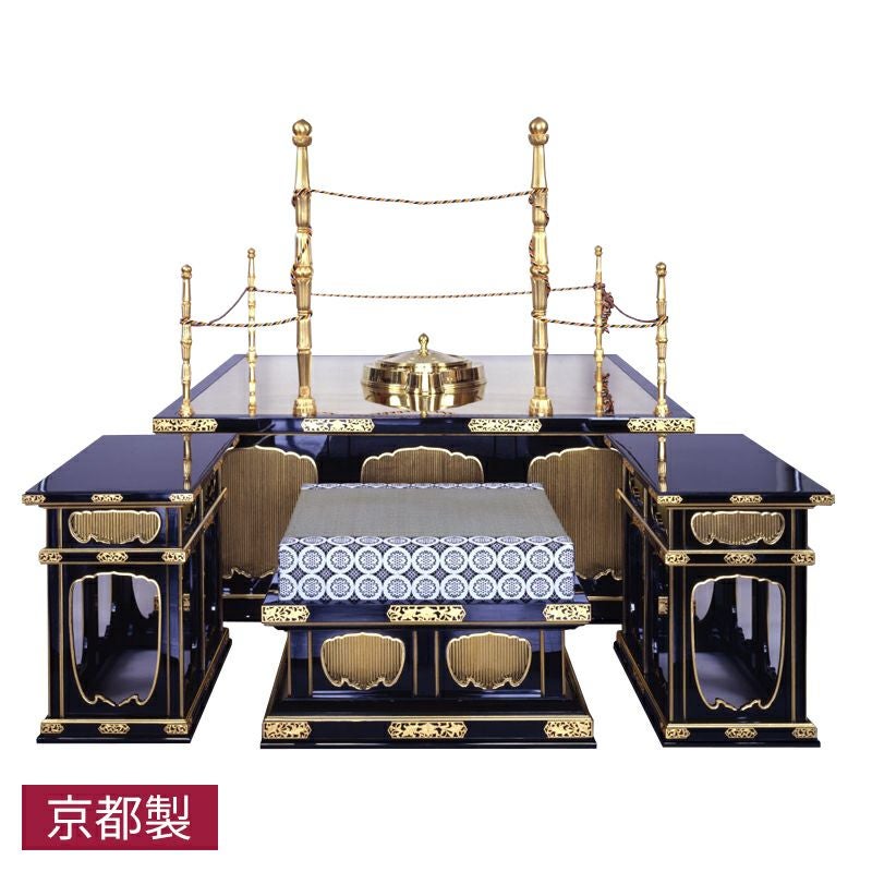 護摩壇 黒塗または朱塗 純金箔押 金具打 畳付 護摩壇横幅121cm | 寺院