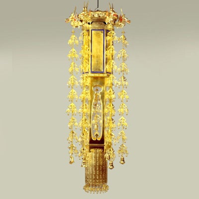 透かし幢幡 瓔珞付 純金箔押 総高さ212cm～152cm 1対