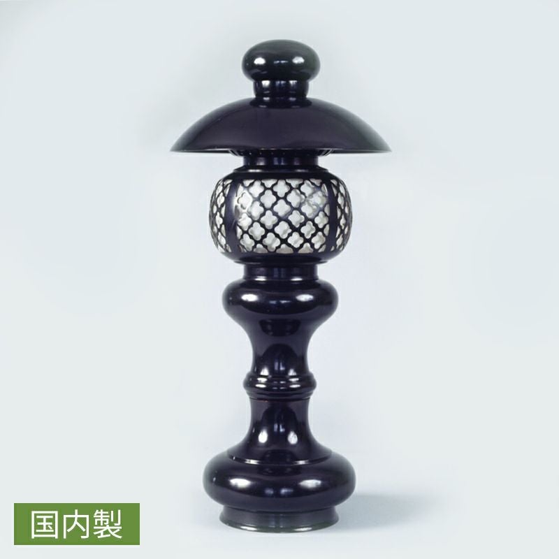 寛通型台灯籠 真鍮製 色付仕上 照明器具付 1対（高さ91cm～121cm 3種類