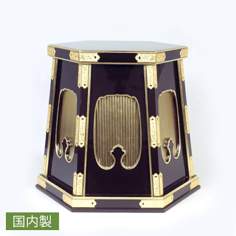 灯籠台 黒塗または朱塗 純金箔押 金具打 台灯籠105cm用（灯籠台高さ