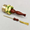 【佐波理製】印金セット マグネット式木地呂色漆柄 撥収納式（口径8.4cm、9.0cm 2種類）