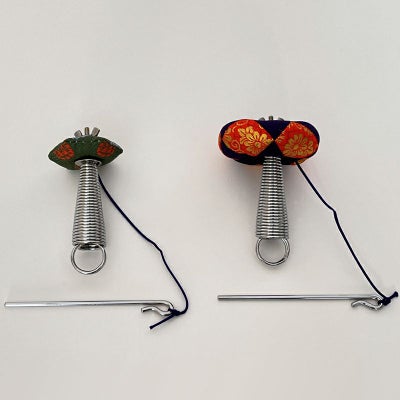 印金 携帯用取手と撥セット コイル型（口径4.5cm～6cm用、口径7cm～9cm用 2種類）