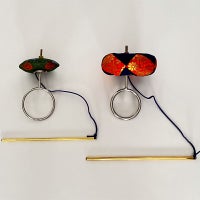 印金 携帯用取手と撥セット リング型（口径4.5cm～6cm用、口径7cm～9cm用 2種類）