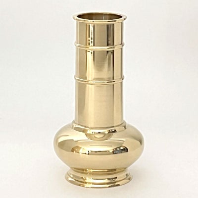 卓下花瓶 真鍮製 磨き 大谷派 高さ17.5cm