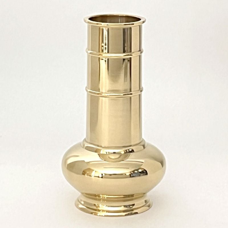 卓下花瓶 真鍮製 磨き 大谷派 高さ17.5cm