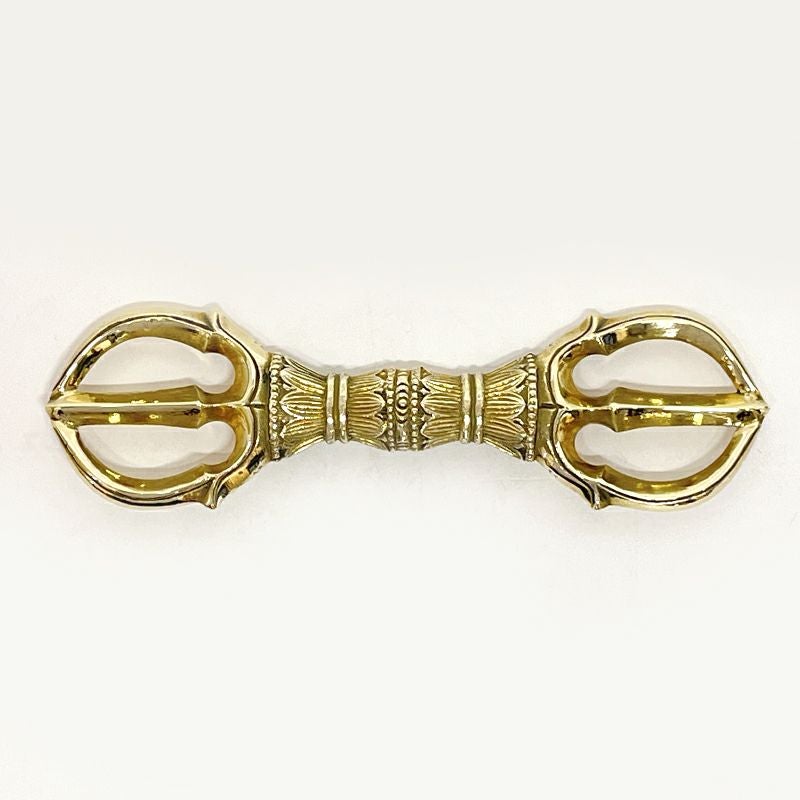 前具 三鈷杵 特製品 真鍮製本磨き（長さ11.3cm、12.8cm 2種類）