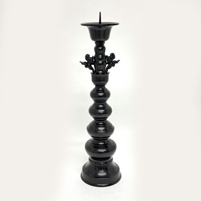 蝋燭立 花瓶丸型獅子掛 真鍮製 色付（高さ39cm～82cm 6種類）