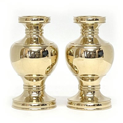 前具 花瓶 特製品 真鍮製本磨き 1対（中型、大型 2種類）