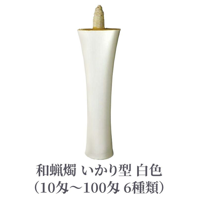 和蝋燭 いかり型 白色 1本（10匁～100匁 6種類） | 寺院用仏具・寺院