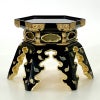 【アウトレット】雪見型仏器台 木製 本漆塗 散蓮蒔絵入 金具打 本願寺派 高さ21cm