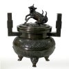 【アウトレット】香炉 花瓶菖蒲型用 色付 最上 唐金製 本願寺派 胴直径18cm