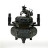【アウトレット】香炉 花瓶六角型用 色付 最上 唐金製 本願寺派 胴直径19cm