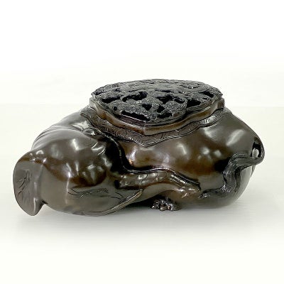 【アウトレット】象炉・香象 唐金製 宣徳色付