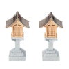 春日燈篭 銅 電池式 総高約15cm 1対 217