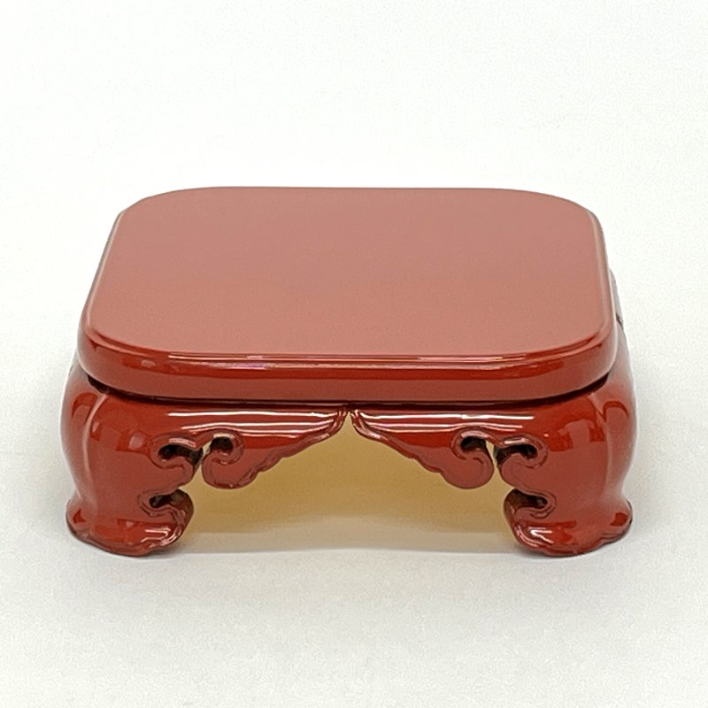 アウトレット】夷型香盤 朱色本漆塗 金具なし 横幅16cm（5.3寸